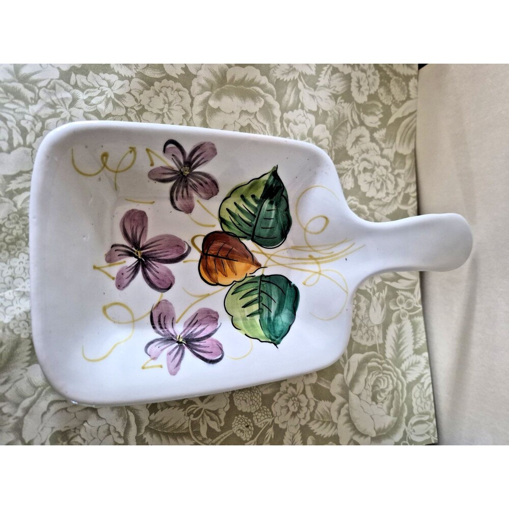 Vintage Ceramic Big Spoon Rest Hand Painted Made in Italy